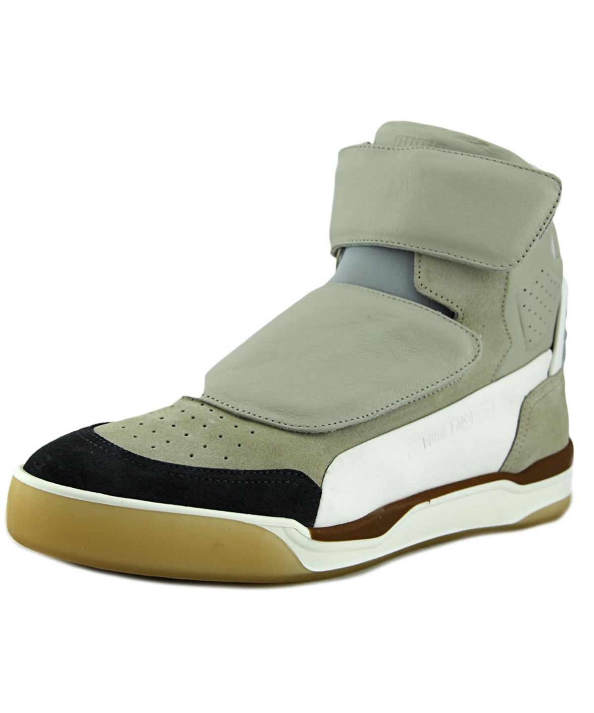 Mcq Move Mid Round Toe Leather Sneakers 