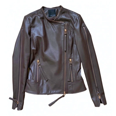 Pre-owned Thomas Wylde Leather Jacket In Brown