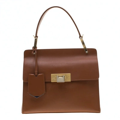 Pre-owned Balenciaga Le Dix Brown Leather Handbag