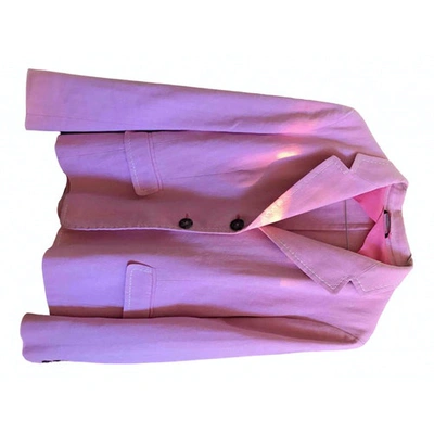 Pre-owned Max Mara Pink Cotton Jacket