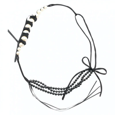 Pre-owned Lanvin Black Pearls Necklace