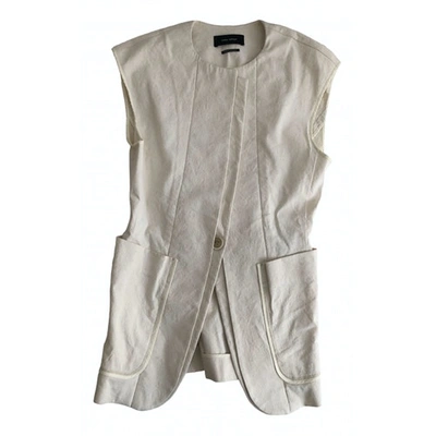 Pre-owned Isabel Marant Cardi Coat In White