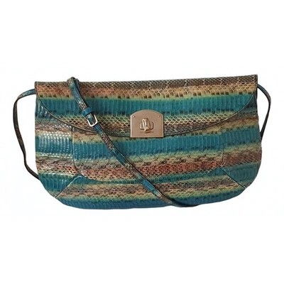 Pre-owned Sergio Rossi Multicolour Python Clutch Bag