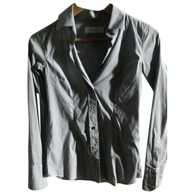 Pre-owned Mauro Grifoni Grey Cotton Top