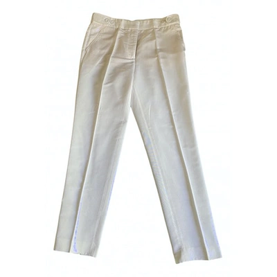Pre-owned Stella Mccartney Straight Trousers In White