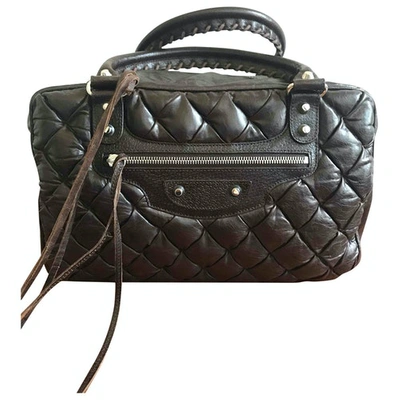 Pre-owned Balenciaga Leather Handbag In Brown