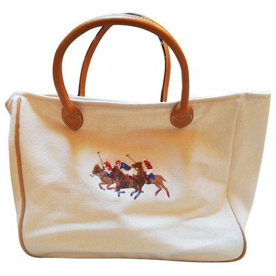Pre-owned Polo Ralph Lauren Beige Cotton Handbag