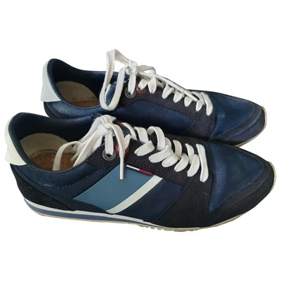 Pre-owned Tommy Hilfiger Leather Trainers In Blue