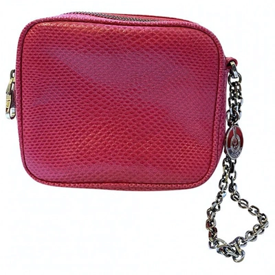 Pre-owned Loewe Leather Clutch Bag In Pink