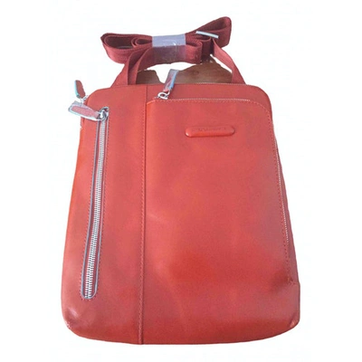 Pre-owned Piquadro Orange Leather Handbag