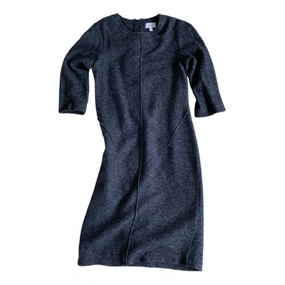 Pre-owned Jigsaw Wool Mid-length Dress In Grey