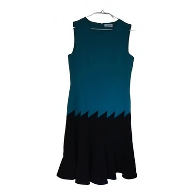 Pre-owned Calvin Klein Mid-length Dress In Turquoise