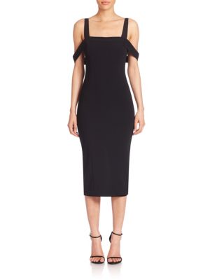 Elizabeth And James Nova Cold-shoulder Dress In Black | ModeSens