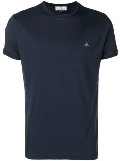 Vivienne Westwood Embroidered Logo T-shirt In Blue