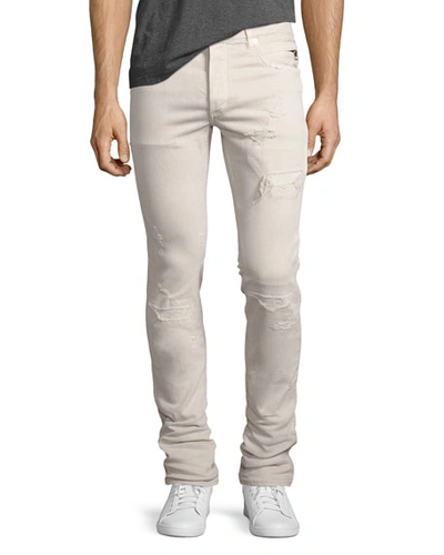 Balmain 596 Distressed Skinny Jeans