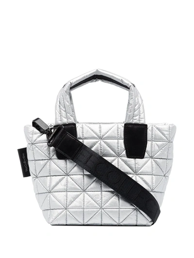 Veecollective 'vee Tote' Top Handle Medium Nylon Tote Bag In White