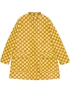 Gucci Waterproof Tweed Gg Coat In Yellow