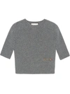 Gucci Horsebit-embellished Knitted Top In Grey
