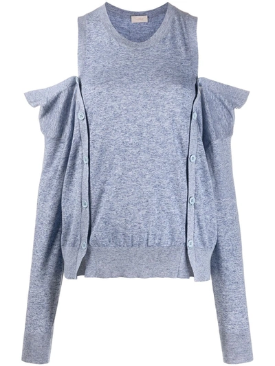 Mrz Cold-shoulder Jumper In Blue