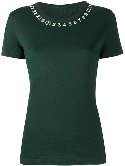 Maison Margiela Number-embellished T-shirt In Green
