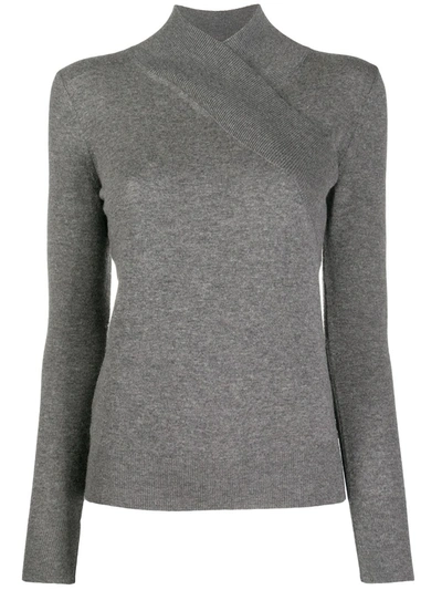 Agnona Cashmere Long-sleeve Jumper In Grey