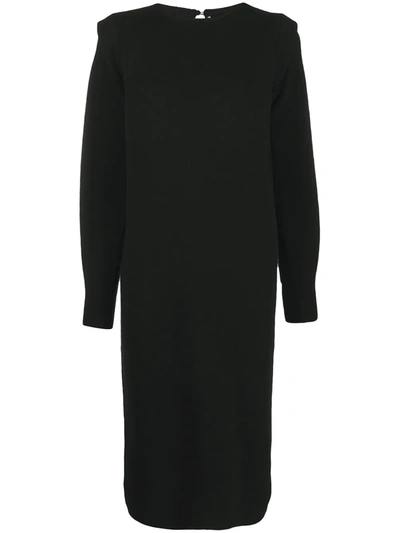 Agnona Long-sleeve Jumper Dress In Black
