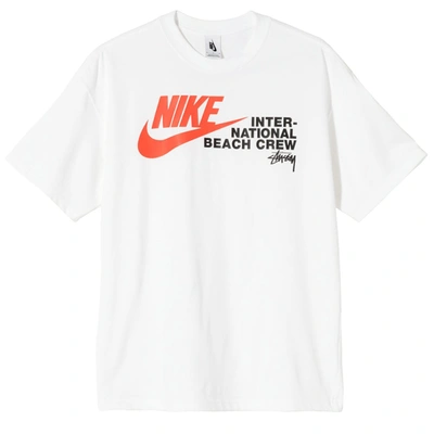 Pre-owned Nike  X Stussy International Beach Crew T-shirt White