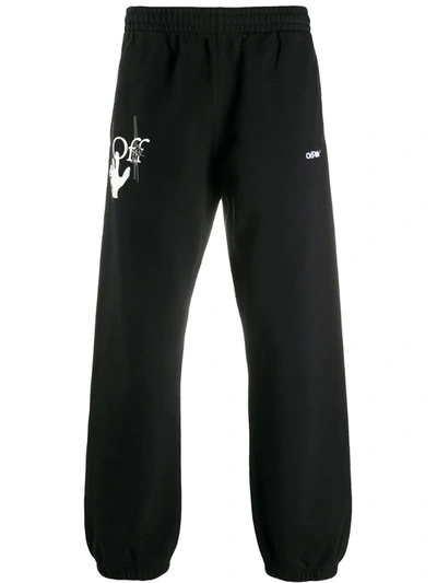 Off-white Hand Workers Track Trousers In Black