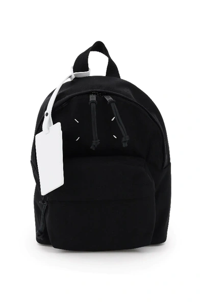 Maison Margiela Canvas Small Backpack In Black,white