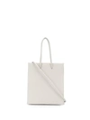 Medea Short Leather Tote Bag In White