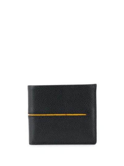 Tod's Colour-contrast Stitched Wallet In Black
