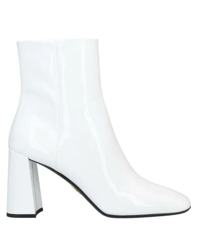 Prada Ankle Boot In White