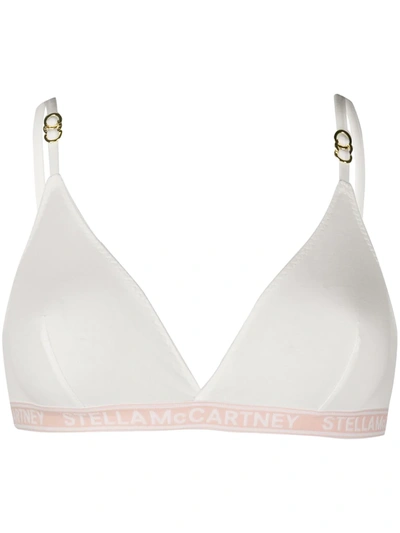 Stella Mccartney Logo-tape Bra In 大地色