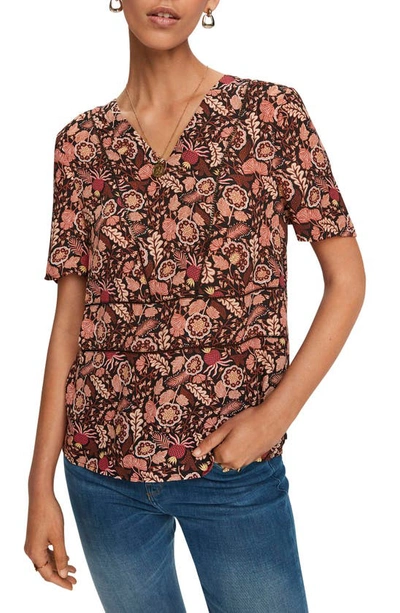 Scotch & Soda Floral Print Short Sleeve Cotton T-shirt In Combo A