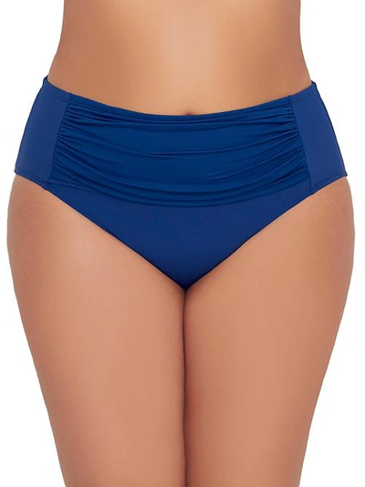 Bleu Rod Beattie Plus Size Kore High-waist Control Bikini Bottom In Navy