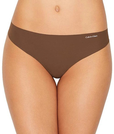 Calvin Klein Invisibles Thong In Cinnamon