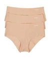 Calvin Klein Invisibles Hipster 3-pack In Light Caramel