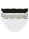 Calvin Klein Carousel Bikini 3-pack In White,grey,black
