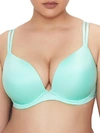 City Chic Adore Plunge Push-up T-shirt Bra In Mint