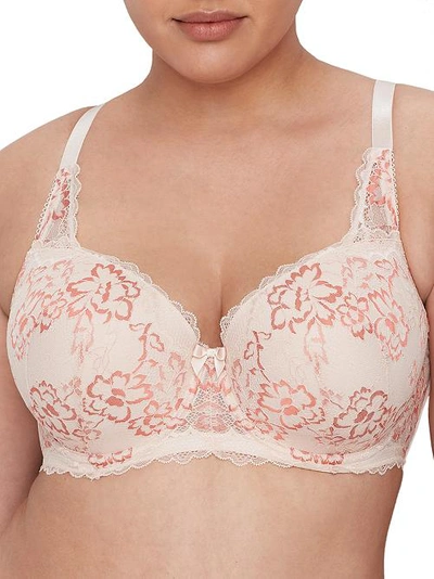 City Chic Carmen Lace Bra In Pink Icing