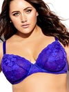 City Chic Layla Lace Bra In Cobalt