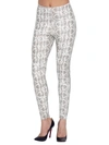 Commando Reptile Embossed Faux Leather Leggings In White Snake