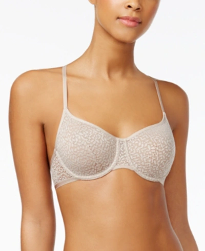 Dkny Modern Lace Sheer Demi Bra Dk4019 In White