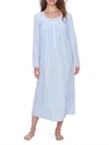 Eileen West Poetic Woven Nightgown In Solid Blue