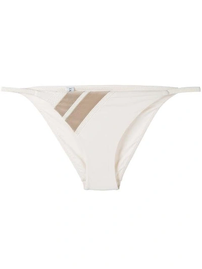 La Perla Striped Trim Briefs In Neutrals