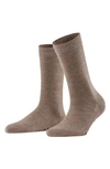 Falke Soft Merino Socks In Dark Brown
