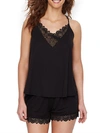 Flora Nikrooz Floretta Knit Cami Tap Set In Black