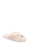 Flora Nikrooz Victoria Teddy X-cross Slippers In Buff