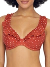 Freya Jewel Cove Ruffled Bikini Top In Amber