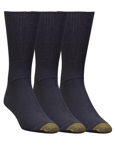 Gold Toe Fluffies Crew Socks 3-pack In Navy